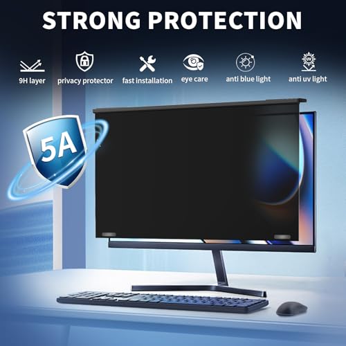 Magnetic 27 Inch Hanging Computer Privacy Screen for 16:9 Monitors