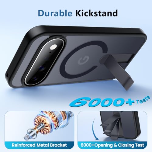for Pixel-11 Case/Pixel-11-Pro Case, Durable Metal Stand, Black - color: Black, size: Pixel 11/11 Pro 6.3"