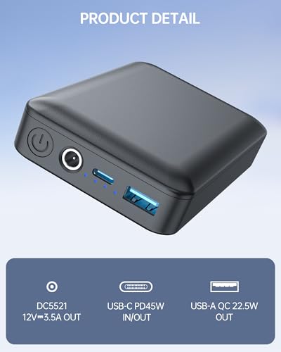 Ultra-Compact Rechargeable DC 12V Battery Pack 15000mAh(57.75Wh)