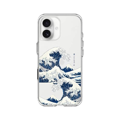 RhinoShield Clear Phone Case for iPhone 17 | Anti-Yellowing, Transparent, High Clarity, Shockproof, Military Grade Drop Protection - color: The Great Wave I, size: iPhone 17