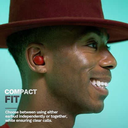 JLab Go Air Pop+ Earbuds, Dual Connect, EQ3 Sound, Rose - color: Rose, style: Matte