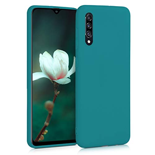 kwmobile Case Compatible with Samsung Galaxy A30s Case - Soft Slim Protective TPU Silicone Cover - Teal Matte - color: teal matte