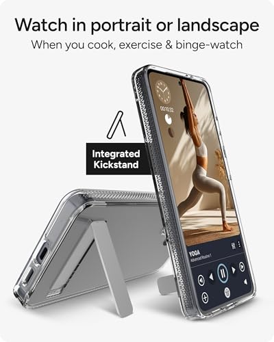 ZAGG Crystal Palace Samsung Galaxy S26 Ultra Case with Kickstand - Clear, 13ft Drop Protection, Graphene Reinforced, Crystal Clear Anti-Yellowing Slim Protective Cover - size: Samsung Galaxy S26 Ultra, style: Without Snap
