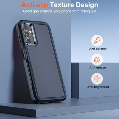 zapica Designed for Samsung Galaxy A14 5G Case, Deep Blue | Military Grade Drop Protection, Dual Layer Structure Design, Heavy Duty Shockproof Non-Slip Phone Cover - color: Deep Blue, size: Samsung Galaxy A14 5G 6.6''