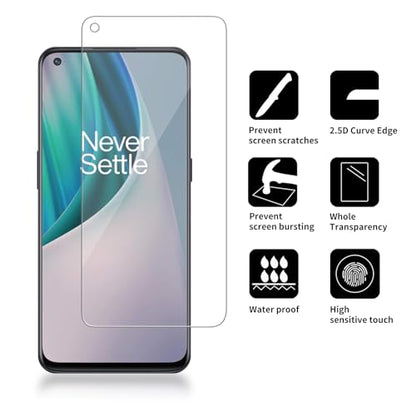 4 Pack Glass Screen Protector Compatible for OnePlus Nord N10 5G / BE2029 BE2028 BE2026 BE2025 BE20299 Screen Tempered Glass, Scratch Resistant,Easy Install [Case Friendly] - size: OnePlus Nord N10 5G
