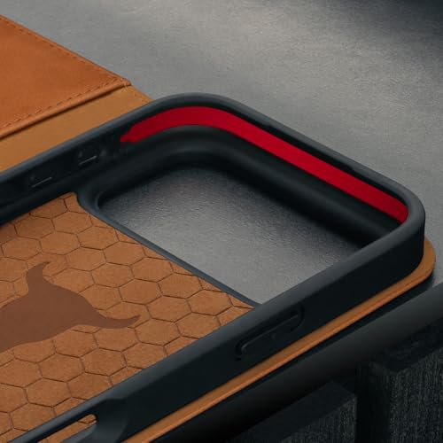 TORRO Leather Case Compatible with iPhone 17 Pro 6.3" 2025 - Premium Leather Wallet Flip Case with Kickstand and Card Slots (Compatible with Official MagSafe Chargers) - Light Brown - color: Light Brown, size: iPhone 17 Pro
