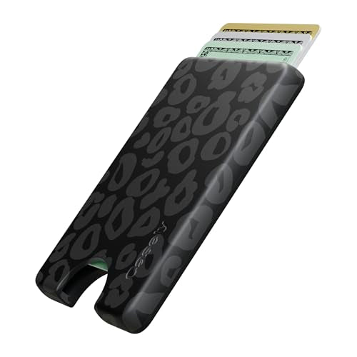 Casely MagWallet | Into the Wild | Black Leopard | Slim Wallet Card Holder | Compatible with MagSafe | Soft-Touch Hard Silicone | Holds Up to 3 Cards - color: Into the Wild | Black Leopard