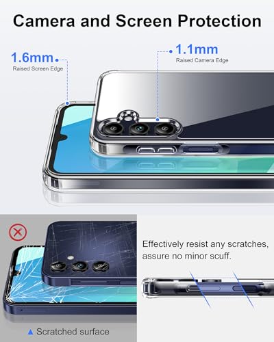 HOOMIL Case for Samsung Galaxy A16, Non-Yellowing, Drop Protection, Anti-Scratch Transparent Hard Back Phone Cover - Crystal Clear - color: Clear, size: A16 5G