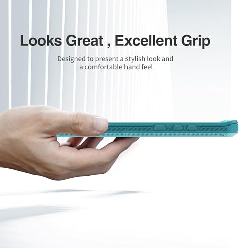 for Motorola Moto Edge 5G 2025 Case, Heavy Duty Protective Case with [3 in 1] Rugged Rubber Shockproof Protection Cover for Moto Edge 2025(Blue/Azure) - color: Blue/Azure