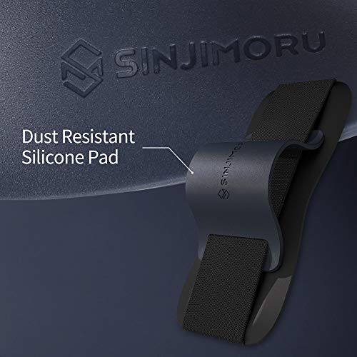 Sinjimoru Phone Grip with Silicone Band, Holder & Kickstand, Black