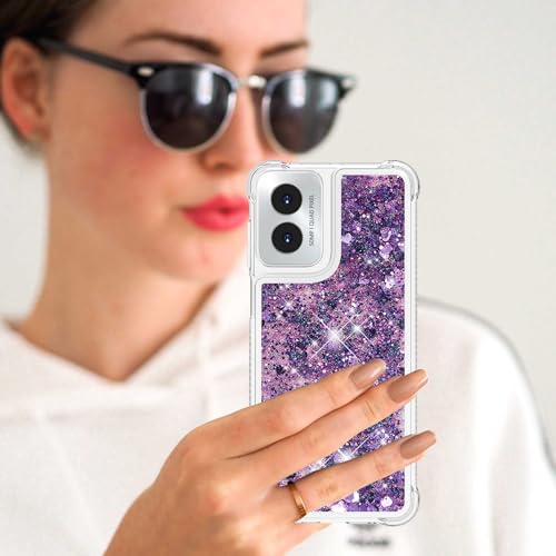 for Moto G Play 2024 Case with Screen Protector, Purple - color: Purple
