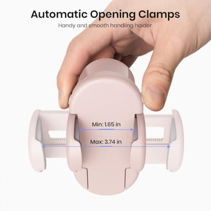 MiiKARE Dual Magnetic Gym Phone Holder Mount for MagSafe, Adjustable (Pink) - color: Pink