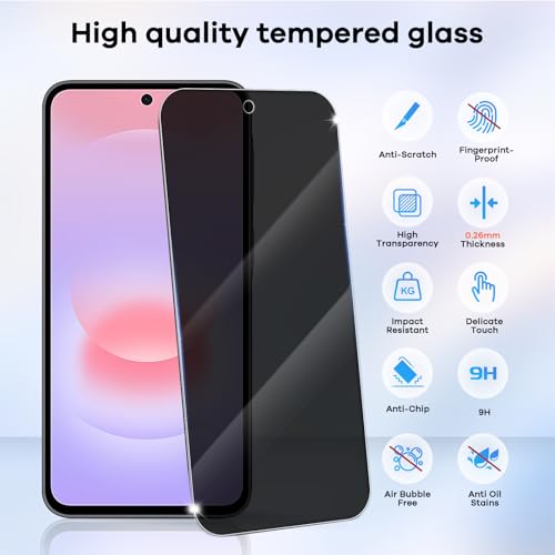 3+3 for Samsung Galaxy A37 5G Privacy Screen Protector Camera Protector - size: Galaxy A37 Privacy