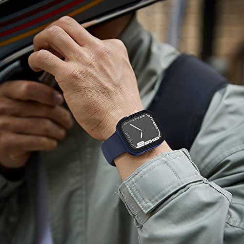 2-Pack Waterproof Case for 41mm Apple Watch Series 9/8/7 - color: Black/Blue, size: 41mm (Series 9/8/7)