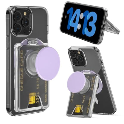 Grippopso for MagSafe Wallet Stand, Magnetic Wallet Stand, T-Purple - color: Translucent Purple