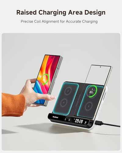 Foldable Dual Wireless Charger for Galaxy Z Fold 8 Ultra & Pixel Fold