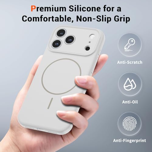 SUPFINE Silicone & Magnetic for iPhone 17 Pro Max Case White - color: White, size: iPhone 17 Pro Max
