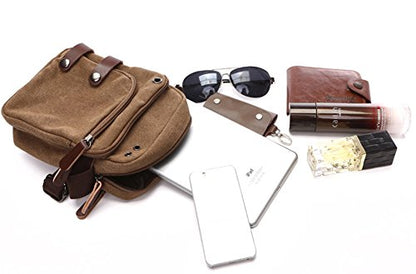 Mini Crossbody Bags for Women and Men - Small Purses and Handbags - Travel Bag - Canvas Shoulder Purse - color: Black
