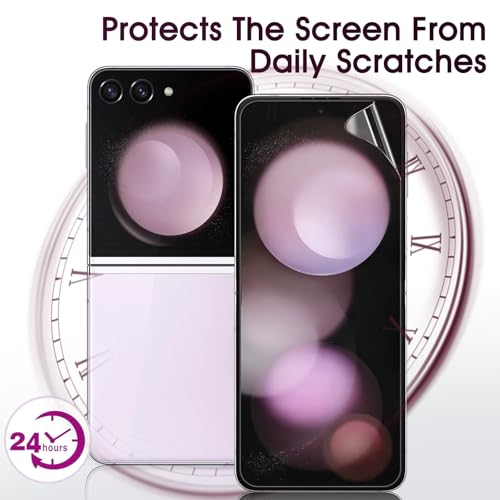 2 Sets Screen Protector for Samsung Galaxy Z Flip 4-6.7", Front/Back Full Coverage Soft Protective Film, Premium Folding,HD Clear Scratch Resistant - size: Samsung Galaxy Z Flip 4