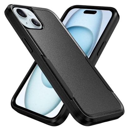 Compatible with iPhone 15 Case, Heavy Duty Protection Shockproof Dropproof Dustproof Anti-Scratch Phone Case Cover for 15 -Black - size: for iPhone 15