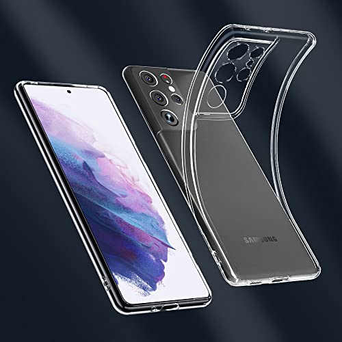 X-level Samsung Galaxy S21 Ultra Case Clear Ultra-Thin Slim Fit Soft TPU S21 Ultra Mobile Phone Cover Anti-Slip Grip Phone Case for Galaxy S21 Ultra-Clear - color: Clear