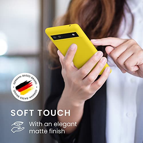 kwmobile Case Compatible with Google Pixel 6a Case - Soft Slim Protective TPU Silicone Cover - Radiant Yellow - color: Radiant Yellow