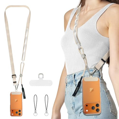 SURPHY Phone Lanyard Crossbody, Phone Strap with Light-Activated Strap - color: Starlight