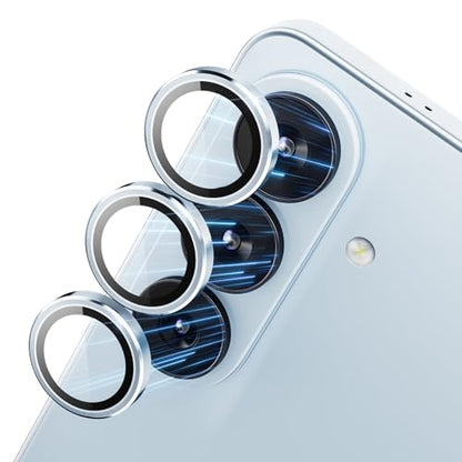 CloudValley for Samsung Galaxy S26 Camera Lens Protector, 9H Tempered Glass + Aluminum Alloy Lens Protective Ring Ultra-HD Tempered Glass Cover,Blue - color: Blue