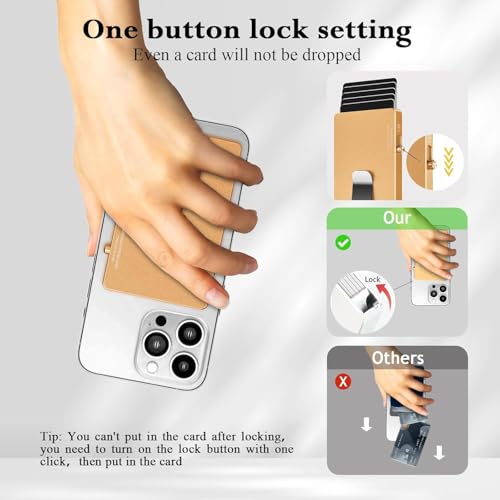 Magnetic Card Holder with Money Clip for Magsafe Phone Wallet, Gold - color: Basic Magnetic With Clip - Warm Gold