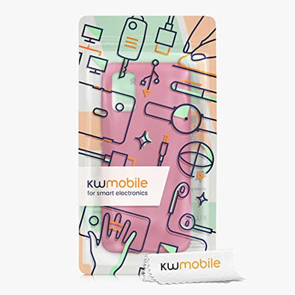 kwmobile Case Compatible with Samsung Galaxy A03s Case - Soft Slim Protective TPU Silicone Cover - Dark Rose - color: Dark Rose