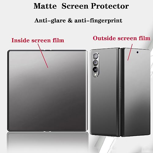 [2 Sets 8Pack] Matte Screen Protector for Samsung Galaxy Z Fold 6,Soft TPU Film Ultra-Thin Anti-Glare,Outside+Inside Screen+Back Cover+Side film - size: for Z Fold 6