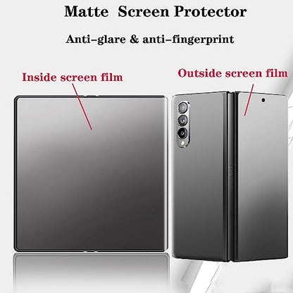 [2 Sets 8Pack] Matte Screen Protector for Samsung Galaxy Z Fold 6,Soft TPU Film Ultra-Thin Anti-Glare,Outside+Inside Screen+Back Cover+Side film - size: for Z Fold 6