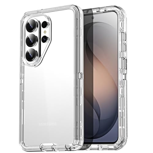 AICase for Samsung Galaxy S26 Ultra Clear 3 in 1 Heavy Duty Drop Protection Full Body Rugged Shockproof/Dust Proof Triple Layer Transparent Military Protective Tough Durable Cover for S26 Ultra 2026_1 - color: Clear, size: Samsung galaxy S26 Ultra