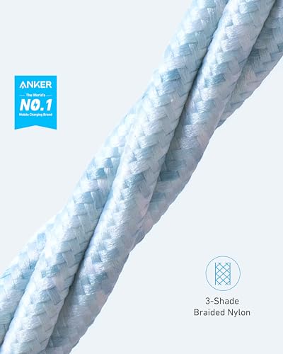 Anker USB A to Lightning Cable, MFi-Certified (1-Pack, 6 ft, Blue) - color: Blue, size: 6 feet