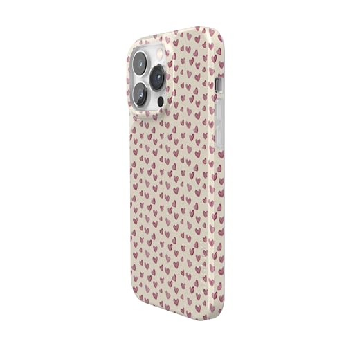 Casely iPhone 14 Pro Case | Lovebug | Mauve Hearts | Compatible with MagSafe | Classic Ultra Slim Design - color: Lovebug | Mauve Hearts, size: iPhone 14 Pro