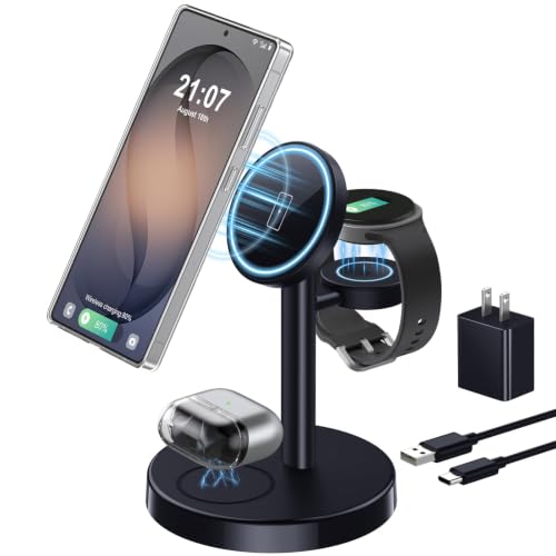 Aeinidi Super Fast Strong Magnetic Wireless Charger for Samsung - color: Black Carbon, size: 15W