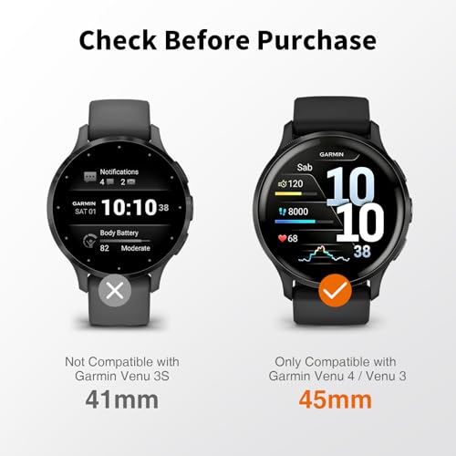 LK 6 Pack for Garmin Venu 4/ Venu 3 Screen Protector 45mm, TPU Film - size: 45mm