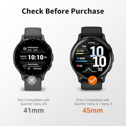 LK 6 Pack for Garmin Venu 4/ Venu 3 Screen Protector 45mm, TPU Film - size: 45mm