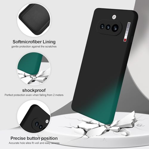 GiiYoon Silicone Case for Nothing Phone 4a, Black - color: Black, size: Nothing Phone 4a