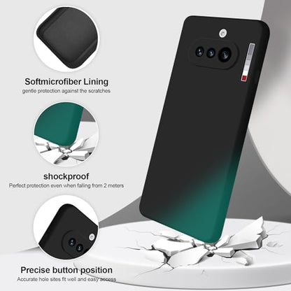 GiiYoon Silicone Case for Nothing Phone 4a, Black - color: Black, size: Nothing Phone 4a