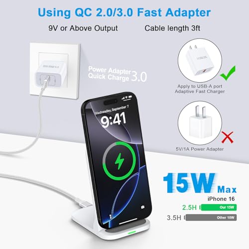 Pixel Wireless Charger Fast Charging Stand for Google Pixel 10a 10 Pro XL - color: White