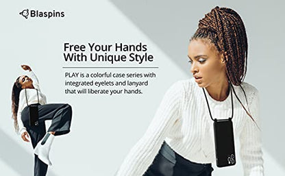 Crossbody Lanyard Strap Case for iPhone 14 Pro Max, Neck Cross Body, Adjustable Holder Removable, Drop Protection Shockproof, Hands-Free Silicone Case 6.7 inch, 150 cm Strap, iP14PM - Black - color: Black