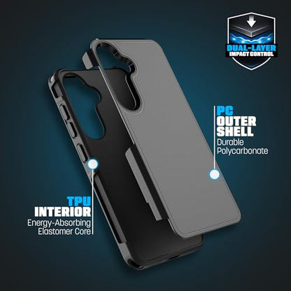 Encased Shockproof Case for Samsung Galaxy S26 with Belt Clip Holster (Compatible with MagSafe) Heavy Duty Rugged Protection (Challenger Series) - size: S26