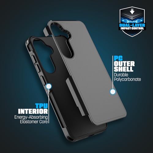 Encased Shockproof Case for Samsung Galaxy S26 Plus with Belt Clip Holster (Compatible with MagSafe) Heavy Duty Rugged Protection (Challenger Series) - size: S26 Plus