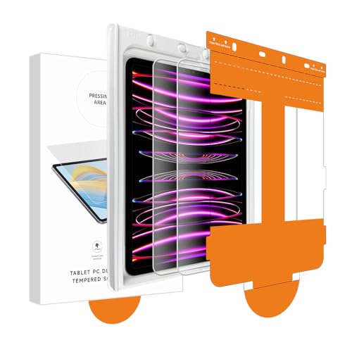 2 Pack Screen Protector for iPad Pro 11 inch (4th/3rd/2nd/1st Gen) & iPad Air 10.9 inch (5th/4th Gen),iPad Tempered Glass with Installation Tray, Sensitive Touch, Anti-Scratch, Easy Install - size: iPad Pro 11" 4th 3rd 2nd 1st/Air 10.9" 5th 4th