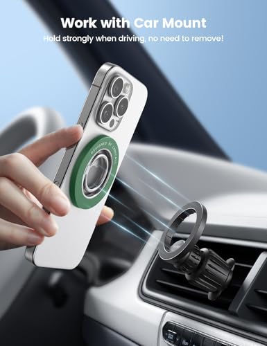 Lamicall Magnetic Phone Grip for MagSafe Accessories, Strong Magnet Ring - color: Dark Green