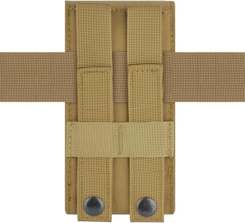 Urvoix MOLLE Cell Phone Pouch, Heavy Duty Tactical Belt Phone Holster | Phone Case Fits MOLLE Backpacks, Vests & Gear for Outdoor EDC, Nylon Phone Bag for iPhone 17 16 15 14 13 12 Pro Max, Khaki - color: Khaki