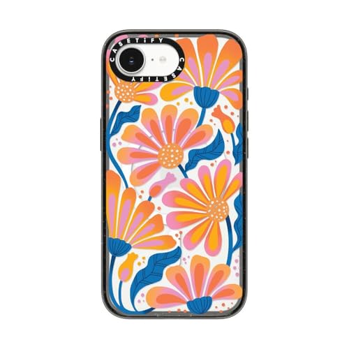 CASETiFY for iPhone 17e / 16e Case - Impact Compatible with MagSafe | 8.2 ft. 4x Military Grade Drop Protection | Lazy Daisy | Black - color: Lazy Daisy, size: iPhone 16e (6.1")