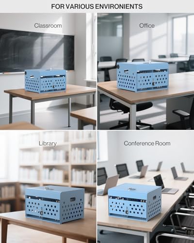 POCHAR 16-Unit Charging Cabinet for Laptops & Tablets with Cable Management - size: 16-Device