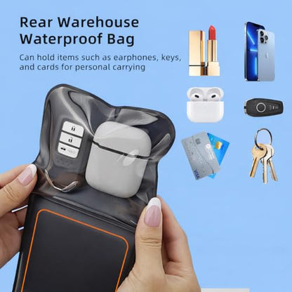 Pulgarin & Co Waterproof Phone Pouch (Black, Floating Double Pocket Waterproof Pouch) - color: Black